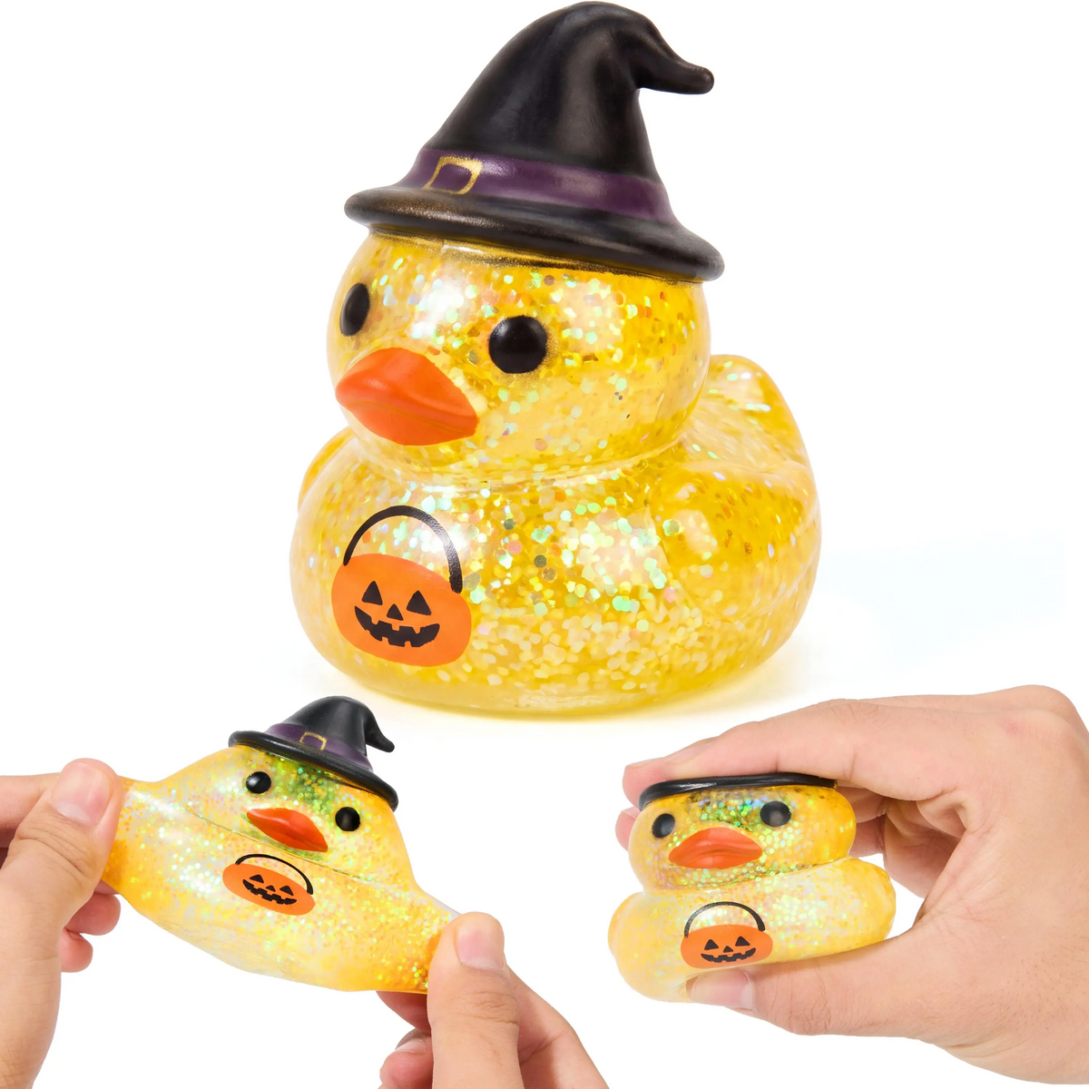 Halloween Dumpling Stress Relief Toys, 1pcs/3pcs/6pcs with Steamer Storage Boxes,Slow‑rebound maltose squishy toys, ideal for Halloween party gifts, featuring grimace pumpkin and little devil designs