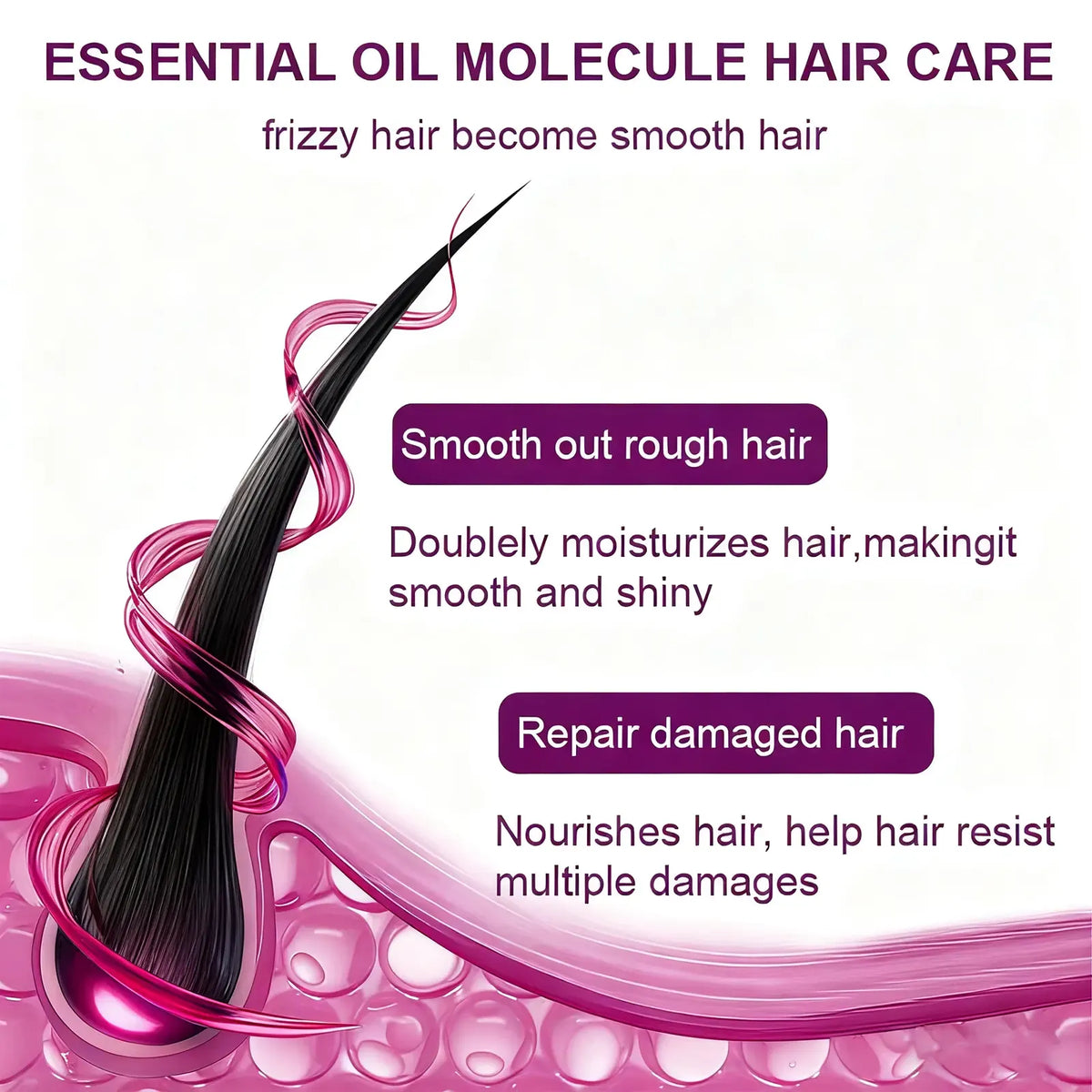 Hair Vitamin Capsules Infused with Violet Vitamins & Argan Oil for Color-Treated & Permed Hair Smooths Frizz Restores Silkiness & Shine 40 Capsules.