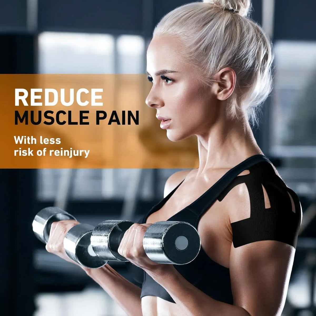 Precut Shoulder Kinesiology Strapping Tape for Men & Women