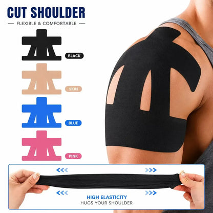 Precut Shoulder Kinesiology Strapping Tape for Men & Women