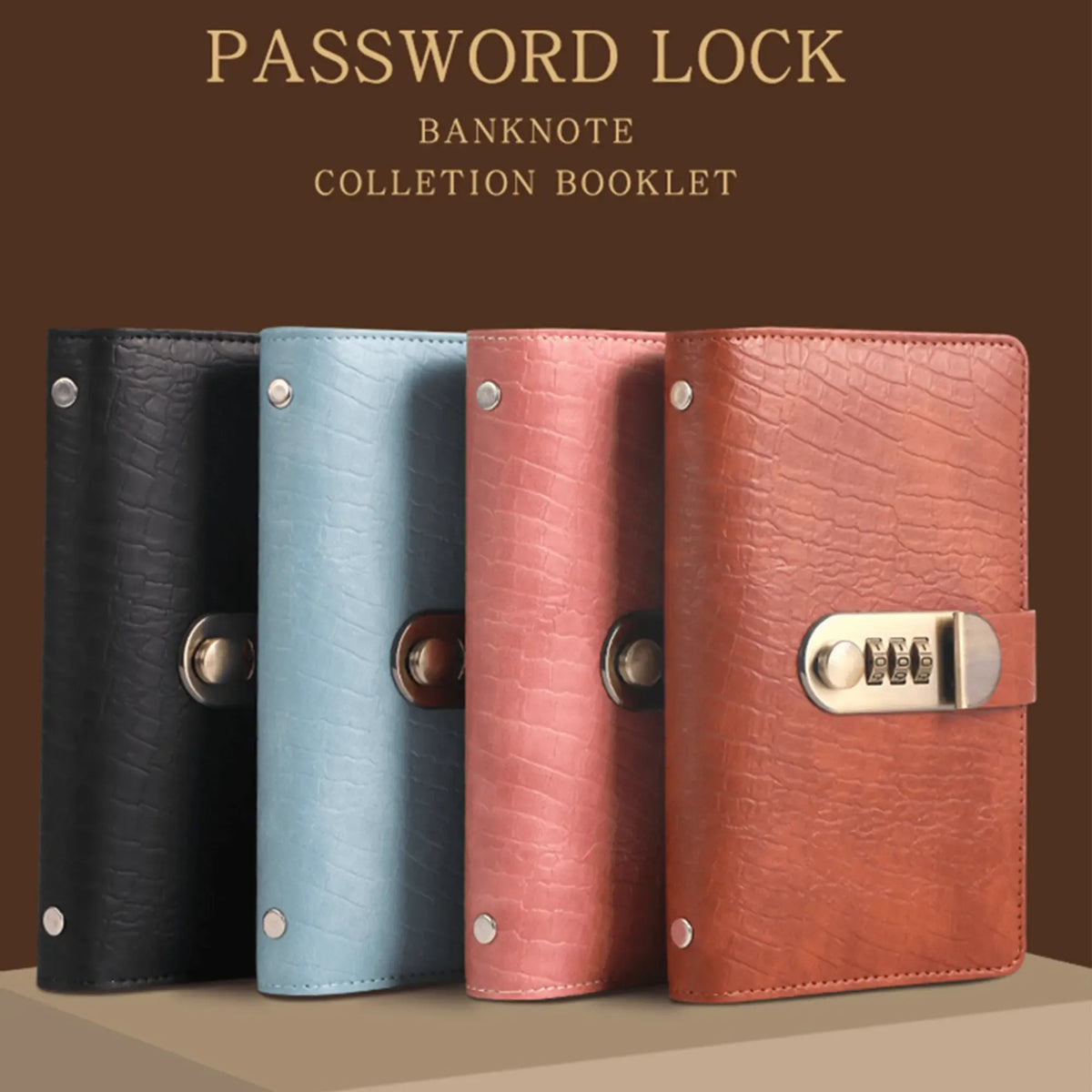 A6 Password Lock Savings Notebook – Budget Planner & Cash Organizer