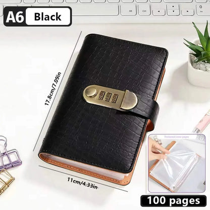 A6 Password Lock Savings Notebook – Budget Planner & Cash Organizer