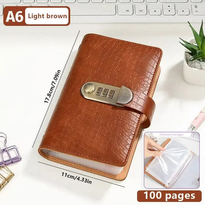 A6 Password Lock Savings Notebook – Budget Planner & Cash Organizer