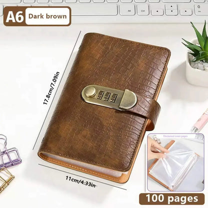 A6 Password Lock Savings Notebook – Budget Planner & Cash Organizer