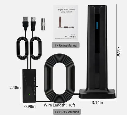 Indoor Digital TV Antenna – 360° Reception, 1080P & 4K Ready, Easy Setup