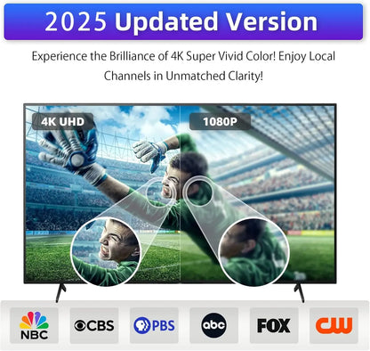 Indoor Digital TV Antenna – 360° Reception, 1080P & 4K Ready, Easy Setup