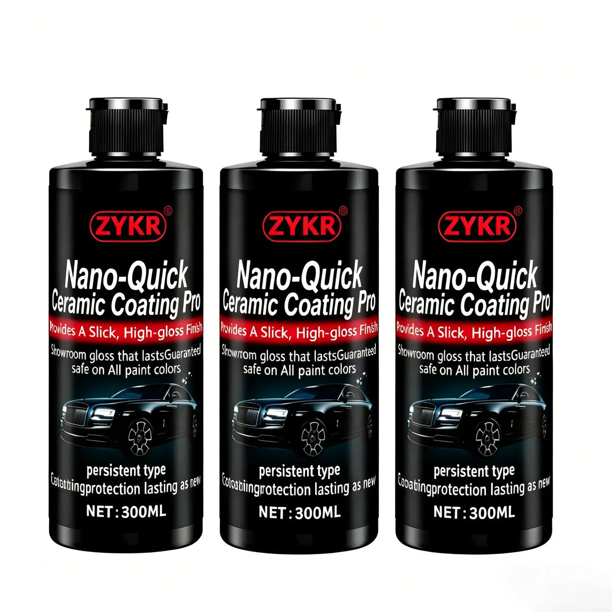 Nano-Quick Ceramic Coating Pro – 300ml Car Paint Sealant & Glass Protector