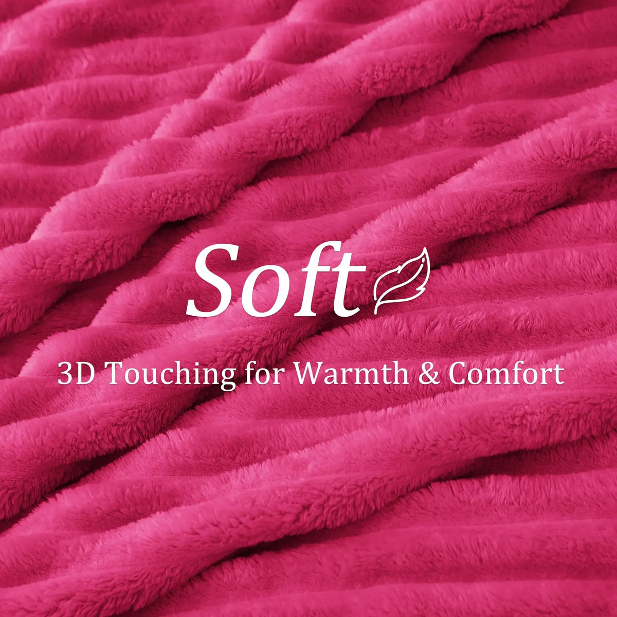 Fleece Throw Blanket, 300 GSM Super Soft Blanket, 3D Stripe Texture Fluffy Blanket, Throw Blanket for Couch, Sofa, Bed, Living Room, Home Decor, All Seasons, Decorative, Gift Idea,back to school,back to school shopping,sohochic