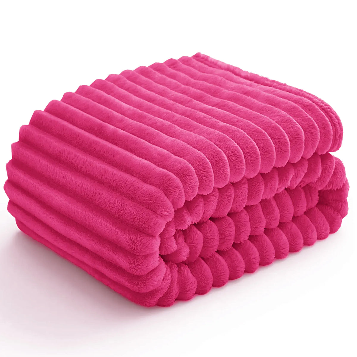 Fleece Throw Blanket, 300 GSM Super Soft Blanket, 3D Stripe Texture Fluffy Blanket, Throw Blanket for Couch, Sofa, Bed, Living Room, Home Decor, All Seasons, Decorative, Gift Idea,back to school,back to school shopping,sohochic