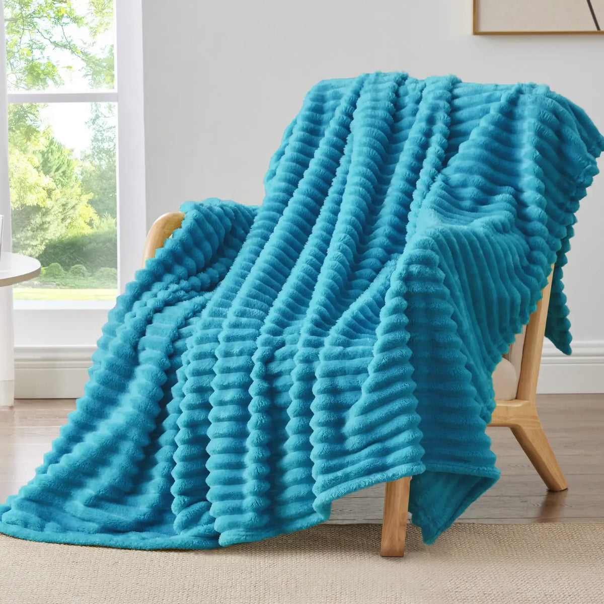 Fleece Throw Blanket, 300 GSM Super Soft Blanket, 3D Stripe Texture Fluffy Blanket, Throw Blanket for Couch, Sofa, Bed, Living Room, Home Decor, All Seasons, Decorative, Gift Idea,back to school,back to school shopping,sohochic