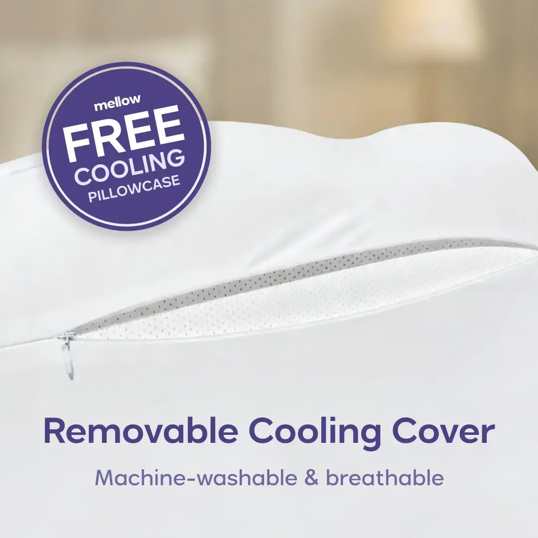 Ergonomic Cervical Memory Foam Pillow with Free Cooling Pillowcase