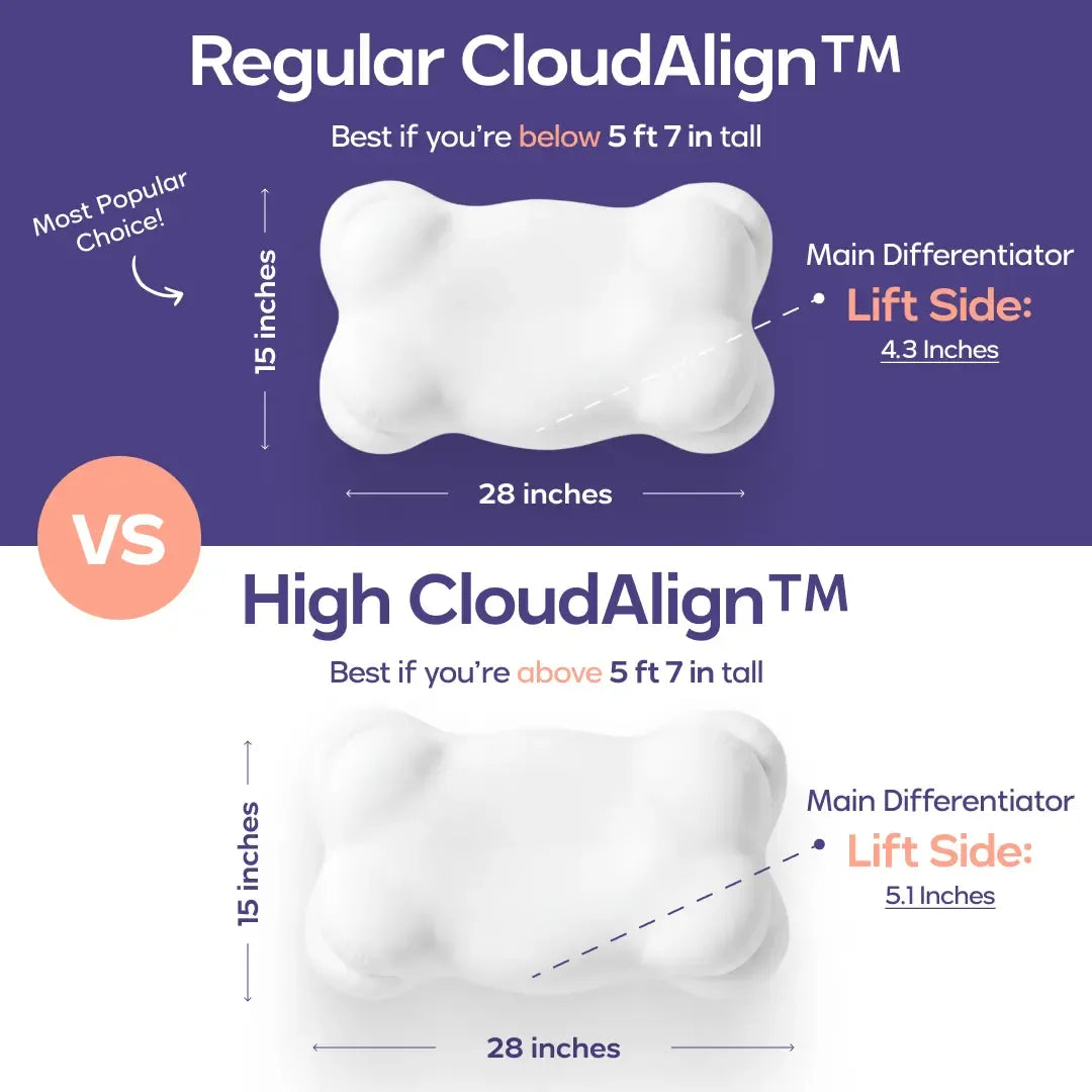 Ergonomic Cervical Memory Foam Pillow with Free Cooling Pillowcase