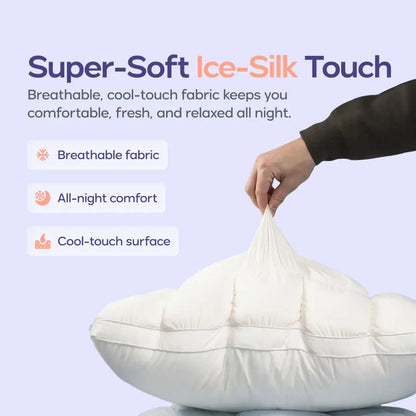 Soft Quilted Puff Grid Design Pillow, Fluffy Plush Bed Pillow with Cloud Like Comfort, Breathable Support Pillow for Side, Back & Stomach Sleepers, Cozy Bed Pillow for Better Sleep