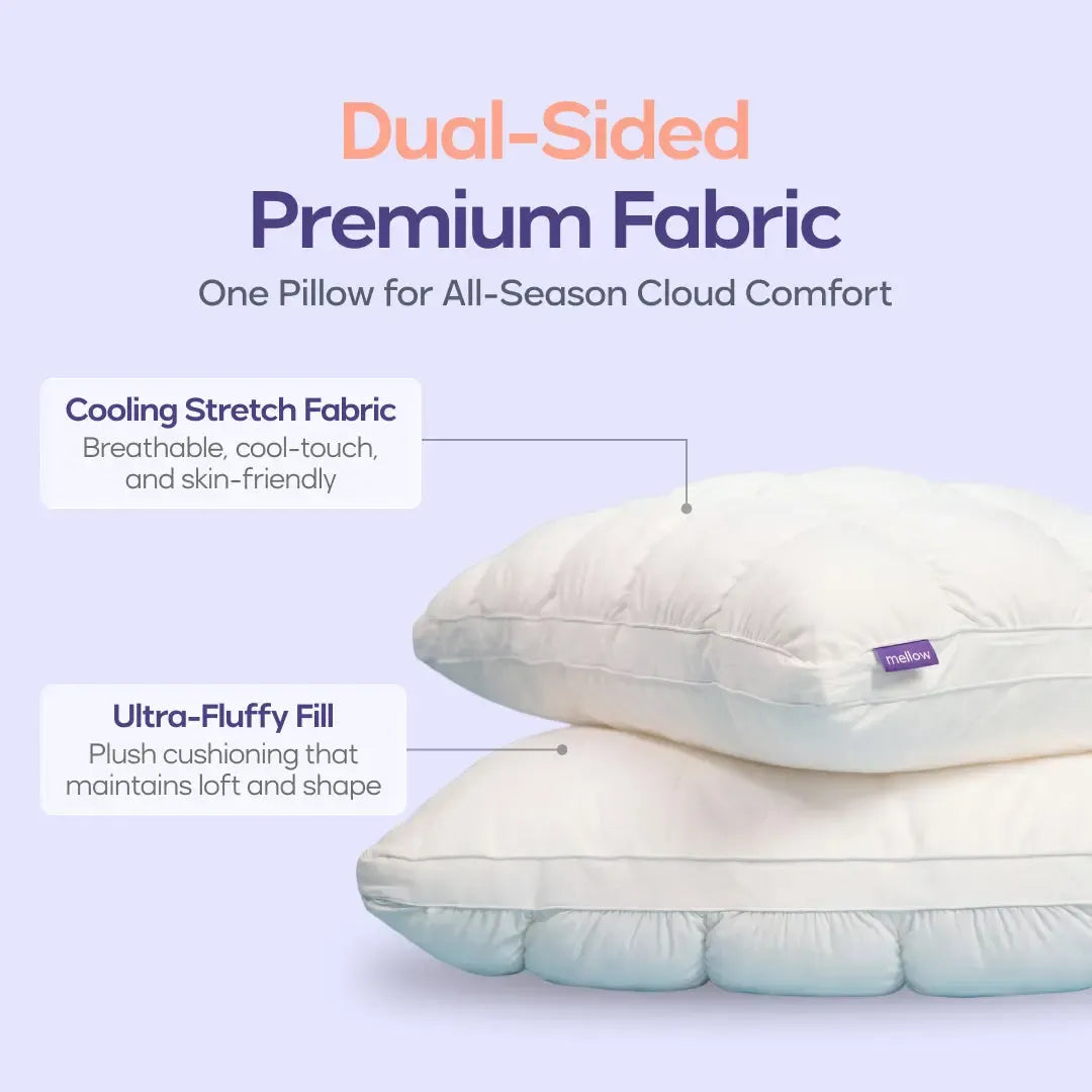 Soft Quilted Puff Grid Design Pillow, Fluffy Plush Bed Pillow with Cloud Like Comfort, Breathable Support Pillow for Side, Back & Stomach Sleepers, Cozy Bed Pillow for Better Sleep
