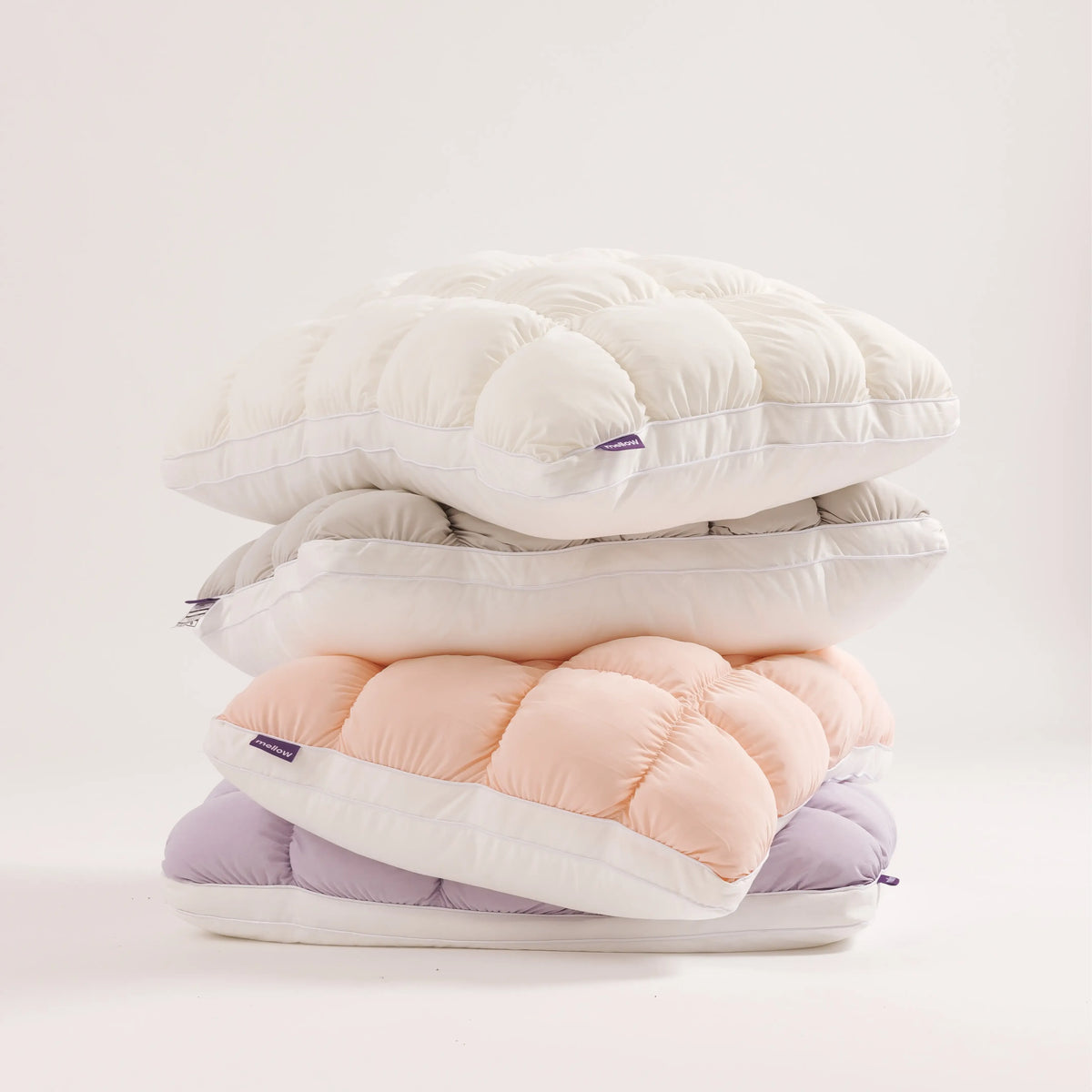 Soft Quilted Puff Grid Design Pillow, Fluffy Plush Bed Pillow with Cloud Like Comfort, Breathable Support Pillow for Side, Back & Stomach Sleepers, Cozy Bed Pillow for Better Sleep