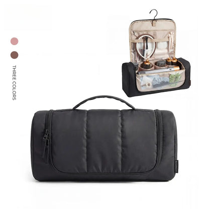 Hair Tool Organizer Travel Bag Compatible with  Hair Dryer, Wide-open with Heat Resistant Mat, Metal Hanging Hook for Long Barrel, Straighteners