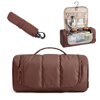 Hair Tool Organizer Travel Bag Compatible with  Hair Dryer, Wide-open with Heat Resistant Mat, Metal Hanging Hook for Long Barrel, Straighteners