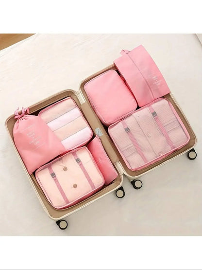 7-Piece Waterproof Travel Organizer Set, Durable Large Capacity Storage Bags for Clothes Shoes Socks, Portable, Luggage Organizers, Travel Organization Pouch, Travel Pouches, Travel Essentials