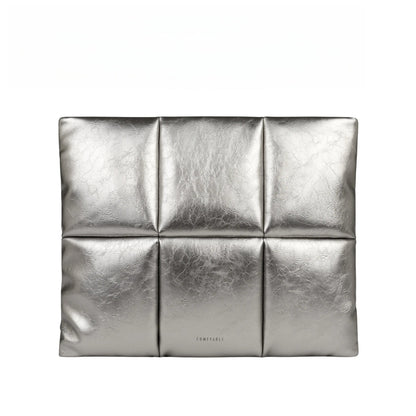 Puffy Laptop Sleeve 13-16 Inch, Silver Puffer Laptop Carrying Case, Pillow Cover Compatible with MacBook Air/Pro/Neo, Back to School
