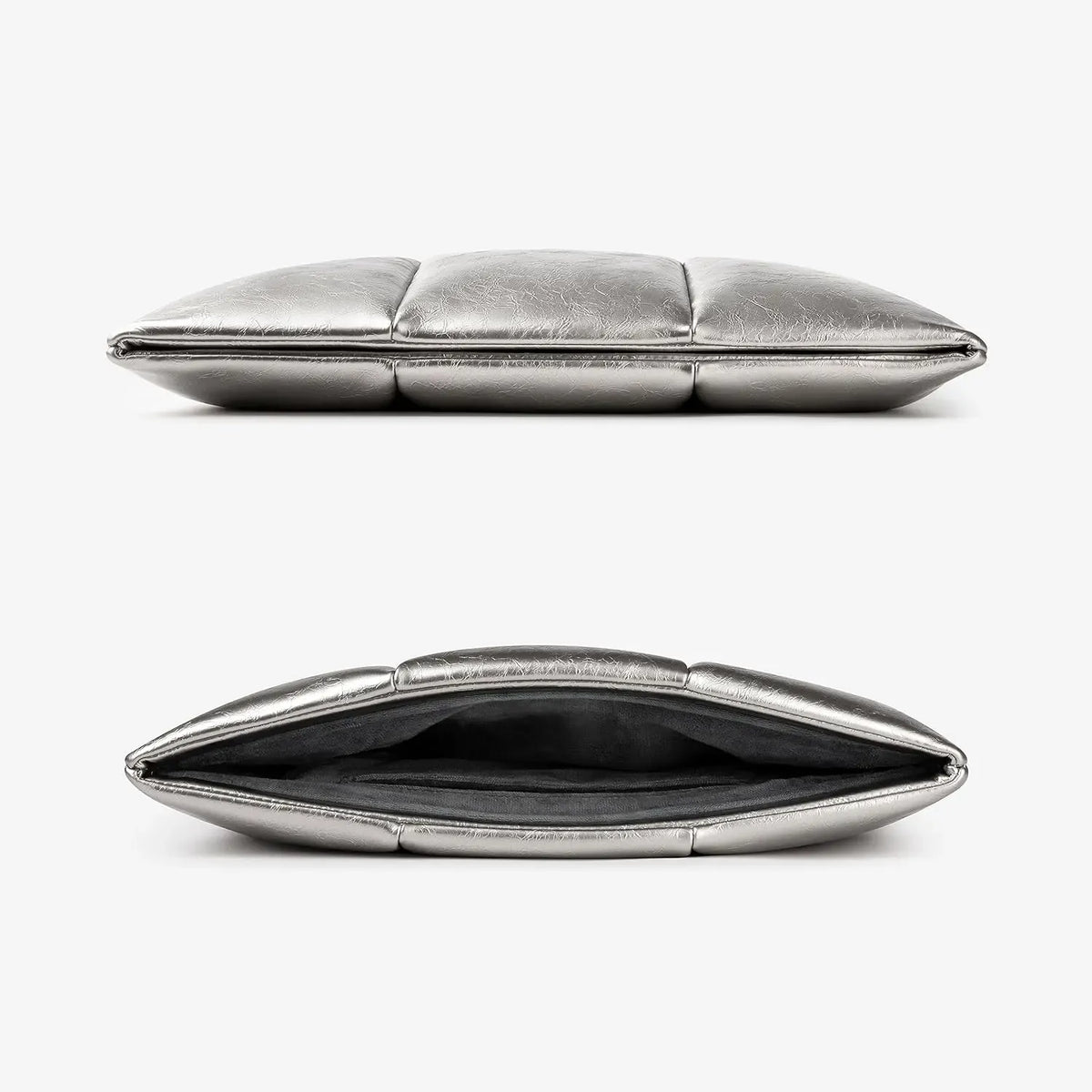 Puffy Laptop Sleeve 13-16 Inch, Silver Puffer Laptop Carrying Case, Pillow Cover Compatible with MacBook Air/Pro/Neo, Back to School