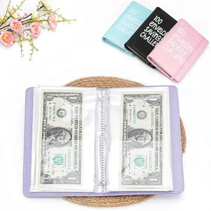 2026 New Model 100 Envelopes Money Saving Challenge with Cute Stickers, Money Saving Binder with Cash Envelopes, Budget Binder Savings Challenge Book for 100 Day to Save $5,050 for Budgeting Planner