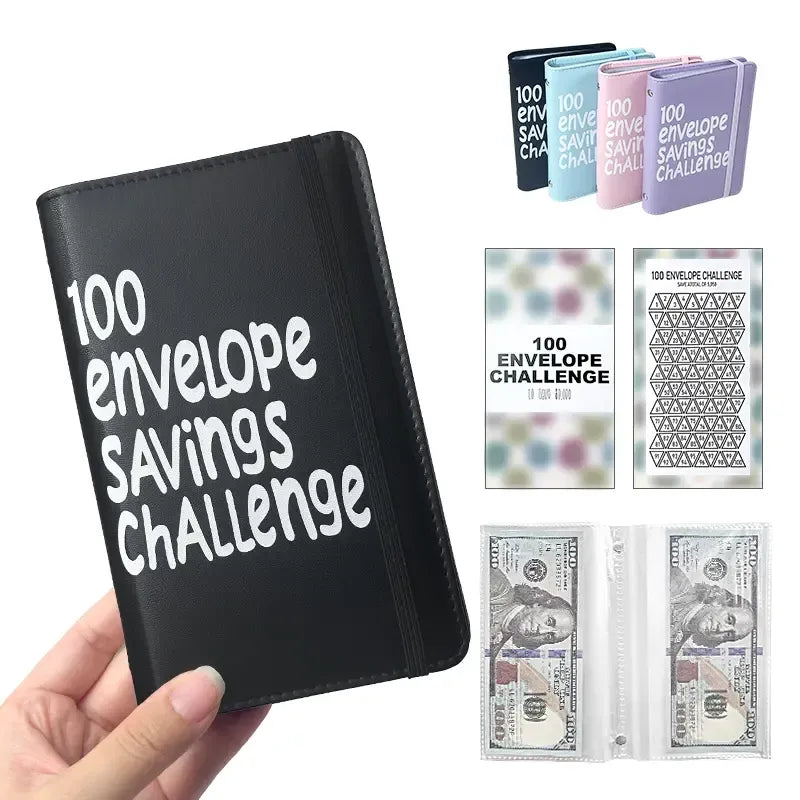 2026 New Model 100 Envelopes Money Saving Challenge with Cute Stickers, Money Saving Binder with Cash Envelopes, Budget Binder Savings Challenge Book for 100 Day to Save $5,050 for Budgeting Planner