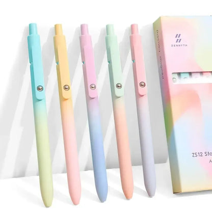 Gel Pens, 5 Pcs 0.7mm Quick Dry Black Ink Pens Fine Point Smooth No Smear Writing Pens for Bible Study,Journaling Writing,DailyUse - Cute School Office Stationery & Supplies - Gifts Stuff for Girly  Nursing Teacher Students  Womens