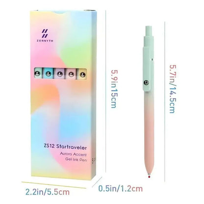 Gel Pens, 5 Pcs 0.7mm Quick Dry Black Ink Pens Fine Point Smooth No Smear Writing Pens for Bible Study,Journaling Writing,DailyUse - Cute School Office Stationery & Supplies - Gifts Stuff for Girly  Nursing Teacher Students  Womens