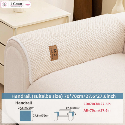 Luxury Thick Removable Couch Cover, 1 Count Soft Textured Seat Pad, Non-Slip Washable Universal Sofa Protector