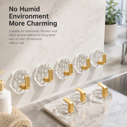 Heavy-Duty Self-Adhesive Hexagonal Hooks