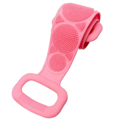 Double-Sided Silicone Back Scrubber, Exfoliating Body Brush Strap, Gentle Bathing Accessory for All Skin Types, Body Brush for Showering, Flexible Silicone Body Brushes,back to school