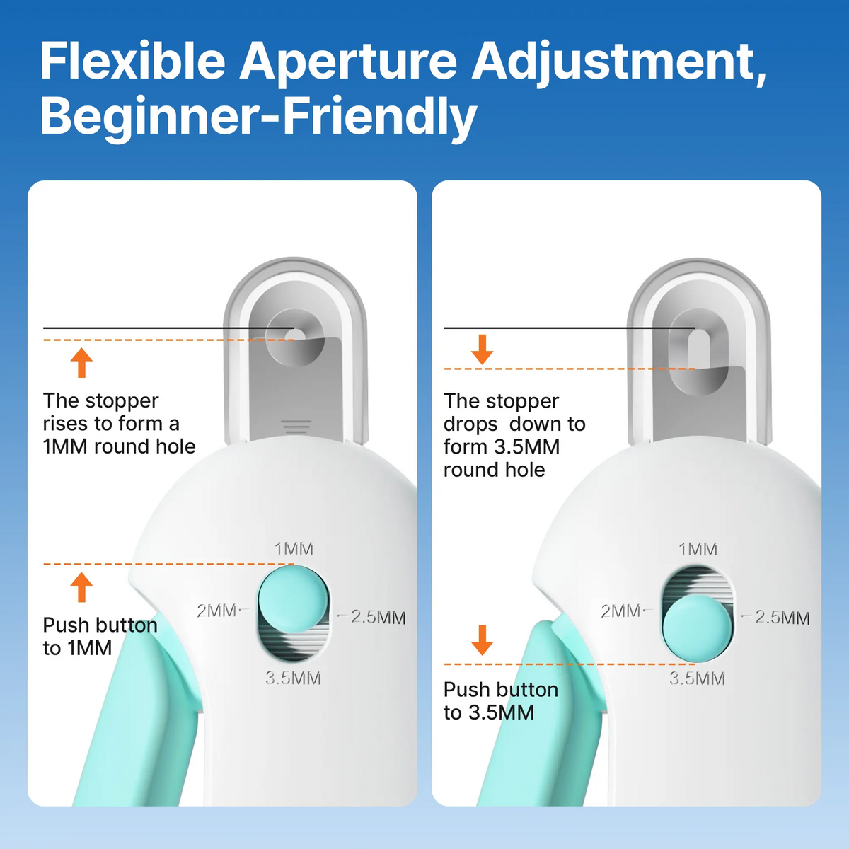 Cat Nail Clipper with 4-Size Adjustable Trimming Hole & Hidden Nail File | Safe Toenail Trimmer for Kittens & Indoor Cats | Anti-Splash Claw Cutter for Pet Grooming (Blue) #backtoschool