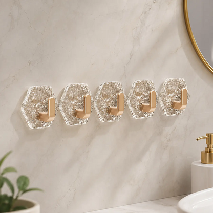 Heavy-Duty Self-Adhesive Hexagonal Hooks