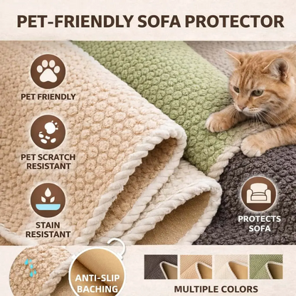 Luxury Thick Removable Couch Cover, 1 Count Soft Textured Seat Pad, Non-Slip Washable Universal Sofa Protector