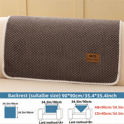 Luxury Thick Removable Couch Cover, 1 Count Soft Textured Seat Pad, Non-Slip Washable Universal Sofa Protector