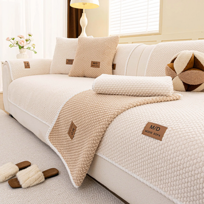 Luxury Thick Removable Couch Cover, 1 Count Soft Textured Seat Pad, Non-Slip Washable Universal Sofa Protector